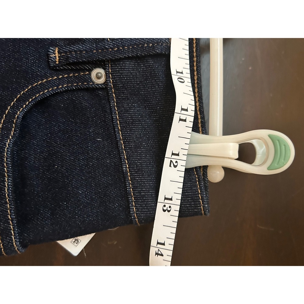 Good American Denim Skirt Womens 4/27 Blue Long Midi Front Slit High Rise - Picture 7 of 8